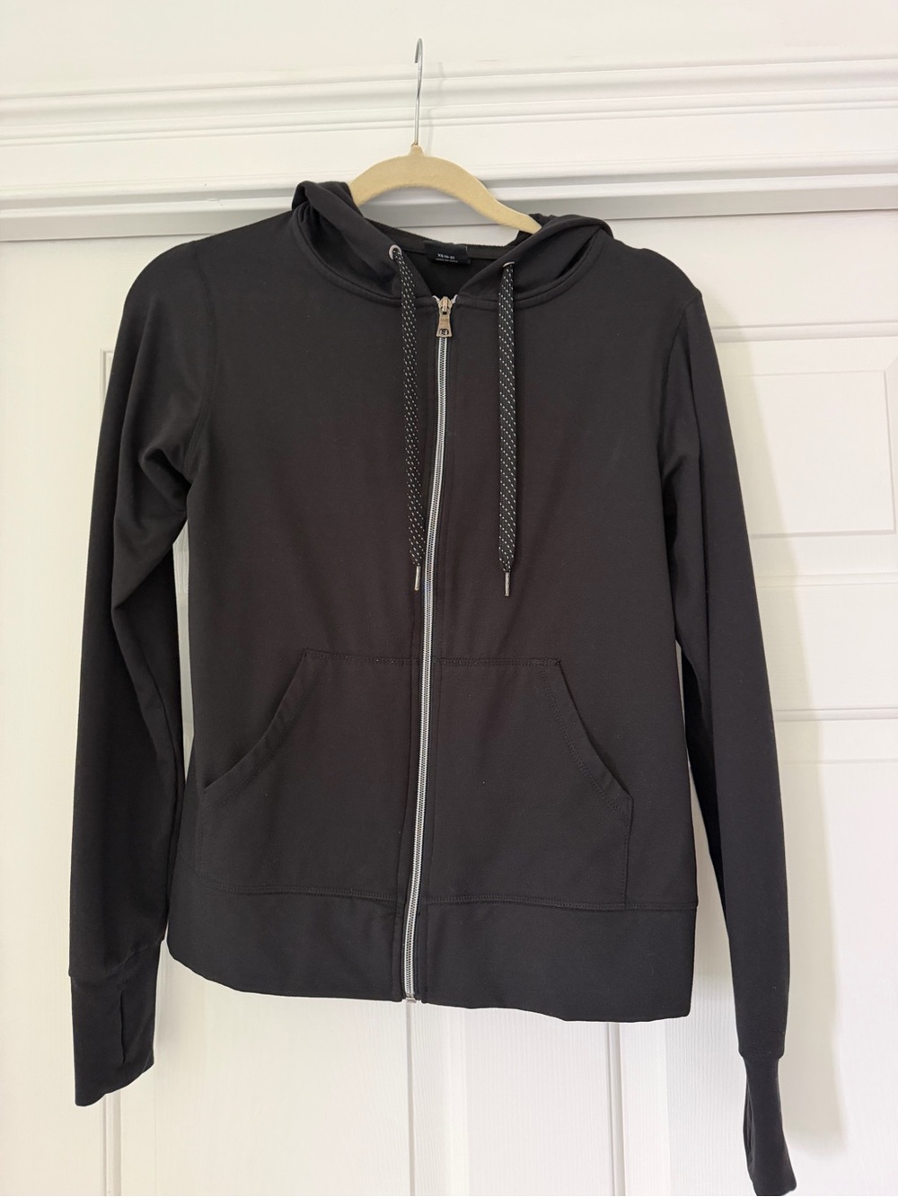 Athletic works black zip up jacket size XS—Vuori dupe